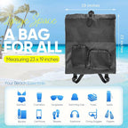HOHOM Swim Mesh Beach Bag, Waterproof Gym Bags for Women and Men, Large Pool Bag Swimming Gear Drawstring Backpack