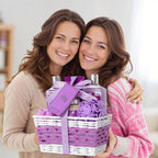 Gifts for Women, Spa Gift Baskets for Women - 9 Pcs Lavender Bath and Body Gift Basket | Christmas, Birthday, Mothers Day, Valentines Day Gift for Her, Perfect Gift for Mom All Occasion