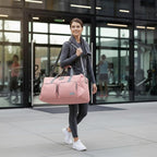 Lucky Travel Duffel Bags 65L, Gym Bag, Travel Bag & Large Duffle Bag for Men, Foldable Overnight Weekender Bags for Women & Men with Adjustable Shoulder Strap, Bridal Rose