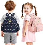 STEAMEDBUN Corduroy Toddler Backpack for Girls 2-4: Kids backpack for Boys Girls - 12 inch Preschool Kindergarten Backpacks - Sakura