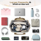 Maelstrom Travel Backpack for Women Men,Laptop Backpack Fits 15.6-17.3 Inch Laptop, Nurse/Work Bag with Insulated Lunch Box (Khaki-beige)