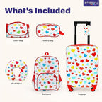 Emissary 5 Piece Kids Luggage Set - Carry On Suitcases With Wheels For Girls & Toddlers, Travel Luggage