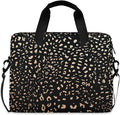 ALAZA Realistic Leopard Cheetah Print Animal Laptop Case Bag Sleeve Portable Crossbody Messenger Briefcase w/Strap Handle, 13 14 15.6 inch