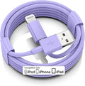 FUPYWP Car iPhone Carplay Cable, Car Charger Cord, USB A to Lightning Cable Fast Charging & Data Transfer for iPhone 14/13/12/11 Pro Max XR XS X 8 7 6 Plus SE Tangle-Free,3ft Purple