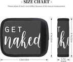 2 Pack Get Naked Bathroom Fun - get Naked Grey and White Luggage Handle Wraps Suitcase Tags Identifiers for Travel Accessories