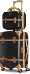 World Traveler VentureX Airline Approved 2-Piece Carry-On Luggage Set – Lightweight Hardside Polycarbonate Suitcase with Spinner Wheels - Gatsby Black