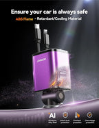 [2026 Ultra-Compact] Retractable Car Charger USB C 84W Car Accessories Adapter for iPhone 16 Fast Charging, Car Travel Essentials Gifts for Women Men, Car Phone Charger for iPhone15 Pro Max, Purple