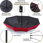 Amylove Windproof Travel Compact Umbrellas Bulk Wind Resistant Folding Auto Open and Close Rain Automatic Travel Collapsible Portable Umbrellas for Men and Women Gifts 4 Colors