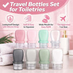 1 oz Silicone Travel Bottles, Leakproof Squeeze Bottle Mini Travel Size Container for Toiletries Lotion Shampoo and Conditioner Liquid Salad Dressing to go Condiment, TSA Approved, 4 Pack