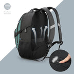 Swissdigital Design Laptop Backpack with USB Charging Port, Travel Backpack Fits 15.6 inches Computer, 31L College School Backpack for Men, Lake Green/Black | SD803-27