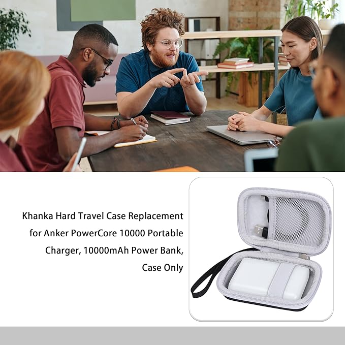 Khanka Hard Travel Case Replacement for Anker PowerCore Speed 10000 10000mAh QC Charge 3.0 Portable External Charger Battery Power Bank