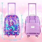 Kids Suitcase with Wheels for Girls and Boys, Rolling Carry on Luggage for Toddler Children