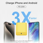 iPhone 17 16 15 Charger Fast Charging 3+3Pack Type C Charger USB C Chargers Block with 10FT Cable for iPhone Air/17/17 Plus/17 Pro/17 Pro Max/16/16 Plus/16 Pro/16 Pro Max/15/15 Pro Max(Yellow)