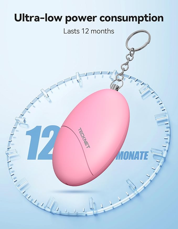 Personal Safety Alarm for Women, 140dB Travel Safe Waterproof Self Defense Keychain, Personal Alarm Loud Siren Safety Keychain for Girls Kids Elderly - 2 Pack