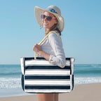 Becokan Beach Bags for Women Large Waterproof Beach Tote Bag Zipper Beach Bags Waterproof Sandproof Swim Pool Bag Large Tote