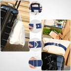 TOOVREN 2-in-1 Travel Belt for Luggage Straps Add a Bag Bungees Suitcase Luggage Strap Over Handle Suitcases Belt for Carry On Bag Adjustable Backpack Attachment Airport Travel Accessories Blue
