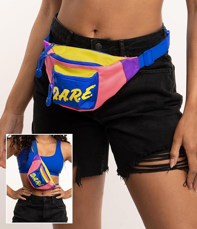 Tipsy Elves Retro DARE Fanny Pack (One Size, Multicolor)