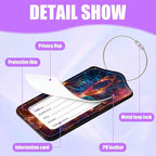 3 Pack Music Notes Staff Luggage Tags for Suitcase PU Leather Travel Luggage Tag Privacy Cover ID Label for Women Men Baggage Backpack Handbag School Bag