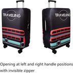 WUJIAONIAO Travel Luggage Cover Baggage Suitcase Cover Protector Skins 18-32 Inch (TRAVELING, S (for 18-20 inch luggage))