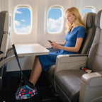 Airplane Foot Hammmock for Plane Travel Accessories Ajustable Foot Rest for Airplane Gadgets,Travel Essentials for Flight Plane,Office,Desk (Dandelion)