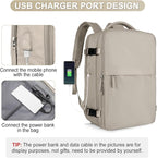 coofay Laptop Travel Backpack For Women Men Airline Approved Carry On Bags For Airplanes Underseat Luggage Backpack For Traveling On Airplane Personal Item Travel Bag For Airlines Light Brown