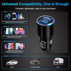 USB Car Charger, 2Pack 4.8A Fast Charging Dual Port USB Cigarette Lighter Adapter for iPhone 15 14 13 12 11 Pro Max SE XR X 8 7 6, iPad, Samsung Galaxy S23 S22 S21 S20 S10 S9 S8 S7 A51,Android,Kindle