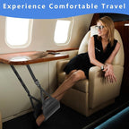 Airplane Foot Hammock for Plane Travel, Foot Sling for Airplane Travel,Portable Leg Hammock for Foot & Leg Support, Improve Comfort, A Must-Have for Long Flights, Work, Travel, 2 Pack, Black & Blue