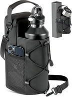 Magnetic Gym Bag for Men - Water Bottle Carrier Holder Bag with Shoulder Strap, 4 Built-in Magnets Gym Gifts for Men