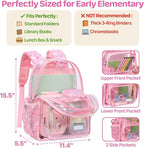 Bagseri Clear Backpack for Girls - 15 Inch Heavy Duty Kids Clear Bookbag for Kindergarten to Grade 2, Transparent School Bag with Reflective Strip, Fits Folders, Pink Unicorn
