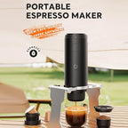 Electric Coffee Machine Capsule and Powder 2 in 1 Coffee Maker with 20 Bar Pressure 7800mAh Battery Rechargeable