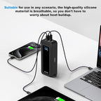 Silicone Case for Anker Prime Power Bank (26,250mAh 300W) Travel Protective Cover, Shockproof | Compact | Tactile Grip | Impact Protection for Anker Power Bank (300W), LCD Display Visible (Black)