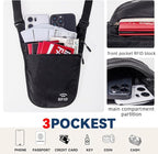 Crossbody Money Belt for Travel Women & Men Hidden, Travel Wallet Pouch - Slim Passport Holde, RFID Blocking Neck Wallet Under Clothes to Protect Cash, Credit Cards and Documents (GRAY)