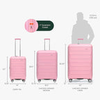 Traveler's Choice Pagosa Hardshell Expandable Luggage with Spinner Wheels, Pink, 30-Inch Large