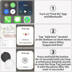 2 Pack GPS Trackers for Vehicles Work with Find My (iOS Only) Real Time Mini Car Item Finder Global Coverage Hidden Car Locator Tracking Device No Monthly Fee or Subscription No SIM Card Required
