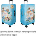 WUJIAONIAO Travel Luggage Cover Baggage Suitcase Cover Protector Skins 18-32 Inch (ocean, XL (for 29-32 inch luggage))