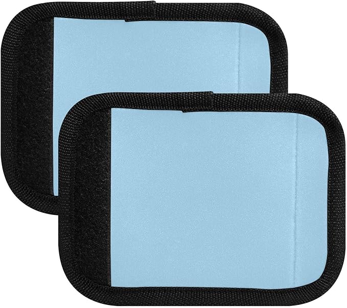 DOMIKING Light Blue Luggage Handle Wraps for Suitcase Luggage Identifier Soft Luggage Grip for Travel Bag Suitcase Luggage Covers Wraps Travel Accessories, 4 Pack
