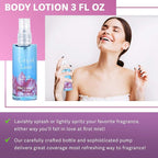 Bath & Body Care Travel Set - Home Spa Set with Body Lotion, Shower Gel and Fragrance Mist, Personal Body Care Travel Set (City of Love)
