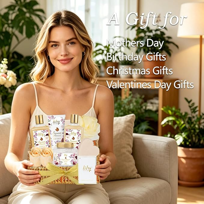 Gifts for Women, Mothers Day Gift Basket for Mom - 9 Pcs Bath and Body Gift Basket Set Spa Gift Basket Set for Women, Gift Set | Perfect Christmas, Birthday, Valentines Day Gifts for Her, Gift for Mom