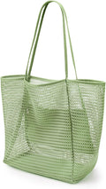 KALIDI Beach Nylon Mesh Tote Bag, Casual Tote Bag Hobo Women Foldable MAX 23L Shoulder Bag For Beach Picnic Vacation