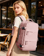 coofay Personal Item Travel Backpack for Women Airline Approved Carry on Backpack Flight Approved Waterproof Sports Luggage Backpack Casual Daypack Small Hiking Backpack Pink Backpack