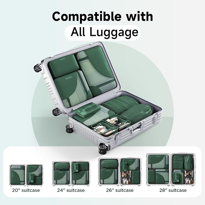 9 Set Packing Cubes for Travel, Gifts for Women Mom,Anti-Tearing Suitcase Organizer,OlarHike Vacation Essentials & Accessories for Cruise Ship
