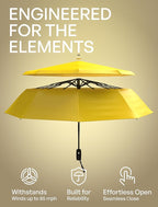 Repel Windproof Travel Umbrella - Compact & Withstands Winds up to 100MPH , Strongest Premium Auto Folding Umbrella for Rain and Sun - Durable, Light & Portable for Women & Men , Fits Backpack & Cars