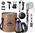 BSEED Portable Shower for Camping with Immersion Water Heater, 8000mAh Rechargeable Camping Shower with Large Capacity Foldable Bucket, Outdoor Shower for Hiking RV, Travel, Pet Bath, Car Washing