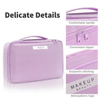 Queboom Travel Makeup Bag Cosmetic Bag Makeup Bag Toiletry bag for women and men (Purple)
