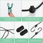 Retractable Portable Travel Clothesline with 12 Clips, Indoor Outdoor Clothes Drying Rack for Hotel, Cruise, Camping Accessories