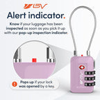 TSA Accepted Luggage Travel Lock, Set-Your-Own Combination Lock for School Gym Locker, Luggage Suitcase Baggage Locks, Filing Cabinets, Toolbox, Case (Purple, 2 Pack)