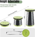 Doseno Upgraded Foldable Stool Thickened, Portable Collapsible Stool Retractable Stool for Fishing, Hiking Tours, BBQ, Parties, Outdoor Activities