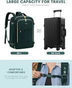 LOVEVOOK 40L Travel Backpack for Women, Carry On Flight Approved, Large Personal Item Bag, Fits 17 Inch Laptop, TSA Approved Luggage with 3 Packing Cubes, Waterproof Weekender Gym Backpack