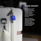 TSA Approved Locks for Luggage 4 Pack, TSA Locks for Luggage Travel Accessories, Small Padlock with Key, Weatherproof Outdoor Use Keyed Mini Padlock for Suitcase, Backpack, Bag, Zipper