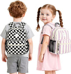 STEAMEDBUN Corduroy Toddler Backpack for Girls Boys 2-4, Kids Preschool Backpack for Kindergarten - Stripe